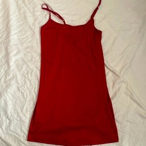 Incredibly comfortable and beautiful dress. Worn as under slip dress or alone.
